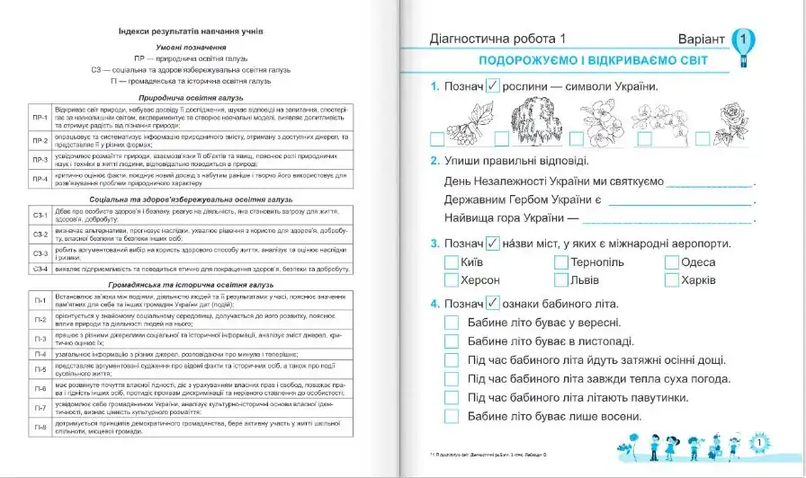 Я досліджую світ. Діагностичні роботи. 3 клас (до підручника